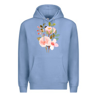 Colony Blue Bouquet Floral Premium Hoodie - linhVisuals