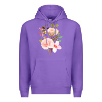 Purple Bouquet Floral Premium Hoodie - linhVisuals