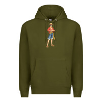 Army Green one piece Premium Hoodie - linhVisuals