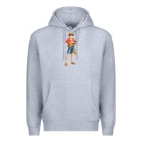 Heather Grey one piece Premium Hoodie - linhVisuals