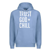 Colony Blue trust god and chill tee vintage pullover hoodie Premium Hoodie - linhVisuals