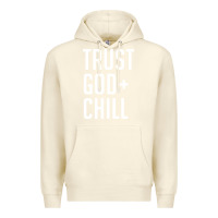 Sandshell trust god and chill tee vintage pullover hoodie Premium Hoodie - linhVisuals