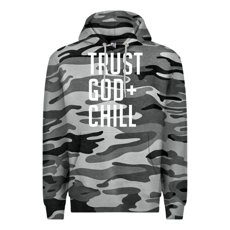 Trust God And Chill Tee Vintage Pullover Hoodie Premium Hoodie by linhVisuals | Teevron
