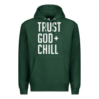 Sports Green trust god and chill tee vintage pullover hoodie Premium Hoodie - linhVisuals