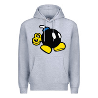 Heather Grey bomb Premium Hoodie - linhVisuals