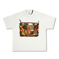 Pistachio highland cow christmas Urban Heavy Tee - RanaPortraitStore