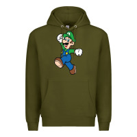 Army Green luigi Premium Hoodie - linhVisuals