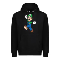 Black luigi Premium Hoodie - linhVisuals