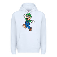 White luigi Premium Hoodie - linhVisuals