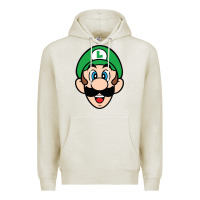Oatmeal Heather luigi Premium Hoodie - linhVisuals