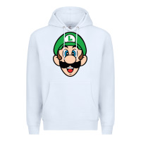 White luigi Premium Hoodie - linhVisuals
