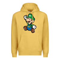 Antique Gold paper luigi Premium Hoodie - linhVisuals