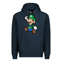 Navy paper luigi Premium Hoodie - linhVisuals