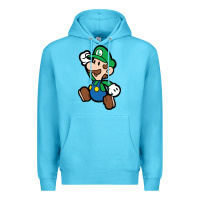 Ocean Blue paper luigi Premium Hoodie - linhVisuals