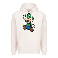 Pale Pink paper luigi Premium Hoodie - linhVisuals