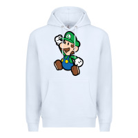 White paper luigi Premium Hoodie - linhVisuals