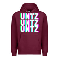 Burgundy untz untz untz techno dubstep riddim raver dj party t shirt Premium Hoodie - linhVisuals
