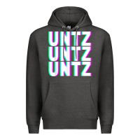 Charcoal Heather untz untz untz techno dubstep riddim raver dj party t shirt Premium Hoodie - linhVisuals