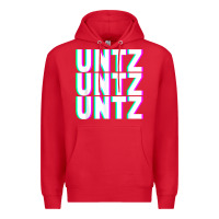 Red untz untz untz techno dubstep riddim raver dj party t shirt Premium Hoodie - linhVisuals