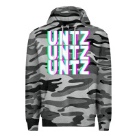 Slate Camo untz untz untz techno dubstep riddim raver dj party t shirt Premium Hoodie - linhVisuals