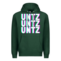 Sports Green untz untz untz techno dubstep riddim raver dj party t shirt Premium Hoodie - linhVisuals
