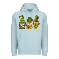 Blue Mist sunflower gnomies Premium Hoodie - BarkalooDesign