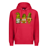 Cardinal sunflower gnomies Premium Hoodie - BarkalooDesign
