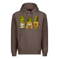 Coffee sunflower gnomies Premium Hoodie - BarkalooDesign