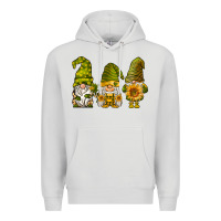 Dove Grey sunflower gnomies Premium Hoodie - BarkalooDesign