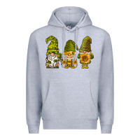 Heather Grey sunflower gnomies Premium Hoodie - BarkalooDesign