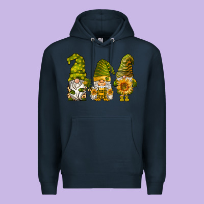 Sunflower Gnomies Premium Hoodie Designed By Barkaloodesign