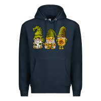 Navy sunflower gnomies Premium Hoodie - BarkalooDesign