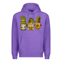 Purple sunflower gnomies Premium Hoodie - BarkalooDesign
