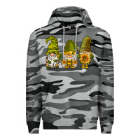 Slate Camo sunflower gnomies Premium Hoodie - BarkalooDesign