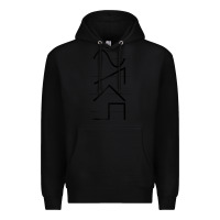 Black vintage analog synthesizer techno waveform   synth nerd raglan basebal Premium Hoodie - linhVisuals