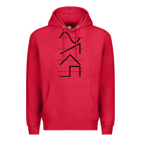 Cardinal vintage analog synthesizer techno waveform   synth nerd raglan basebal Premium Hoodie - linhVisuals