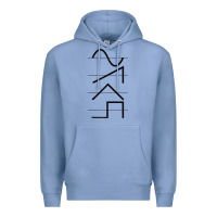 Colony Blue vintage analog synthesizer techno waveform   synth nerd raglan basebal Premium Hoodie - linhVisuals