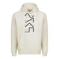 Oatmeal Heather vintage analog synthesizer techno waveform   synth nerd raglan basebal Premium Hoodie - linhVisuals