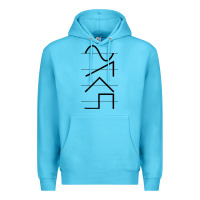 Ocean Blue vintage analog synthesizer techno waveform   synth nerd raglan basebal Premium Hoodie - linhVisuals