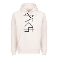 Pale Pink vintage analog synthesizer techno waveform   synth nerd raglan basebal Premium Hoodie - linhVisuals