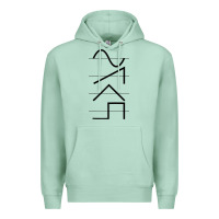 Seafoam vintage analog synthesizer techno waveform   synth nerd raglan basebal Premium Hoodie - linhVisuals