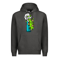Charcoal Heather skull pez Premium Hoodie - linhVisuals