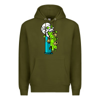 Army Green skull pez Premium Hoodie - linhVisuals