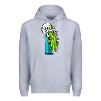 Heather Grey skull pez Premium Hoodie - linhVisuals