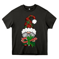 Asphalt Christmas Gnome With Candy Heavy Core Tee - BundleAndBundleShop