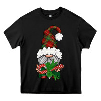 Black Christmas Gnome With Candy Heavy Core Tee - BundleAndBundleShop