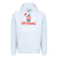 White i want hippopotamus for christmas hippo xmas gift Premium Hoodie - linhVisuals