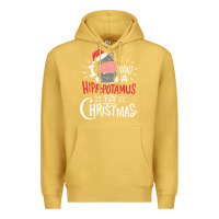 Antique Gold i want hippopotamus for christmas hippo xmas gift Premium Hoodie - linhVisuals