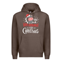 Coffee i want hippopotamus for christmas hippo xmas gift Premium Hoodie - linhVisuals