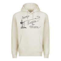 Oatmeal Heather george lassos the moon   its a wonderful life Premium Hoodie - linhVisuals